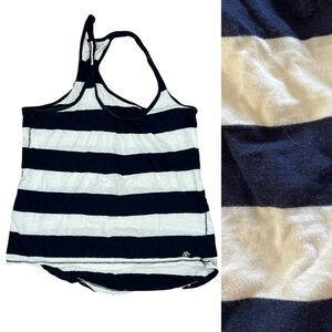 Aeropostale Tank Top Top Stretch Blue/white Striped Wm SZ S